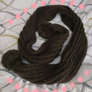 Brown knit scarf